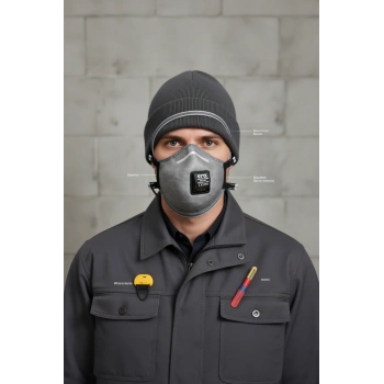 Era Aktif Karbonlu FFP2 Maske 7210 Solunum Koruma Ventilli Yüksek