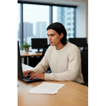 Erkek Basic Oversize Kalın Saç Örgülü Bisiklet Yaka Kazak Rahat Ve Stil Sahibi Kombinler Kaliteli