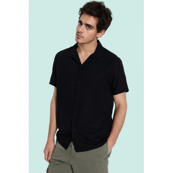Erkek Basic Relaxed Fit Kısa Kollu Gömlek Pamuklu Günlük Kullanım Yaz Aylarının Vazgeçilmezi
