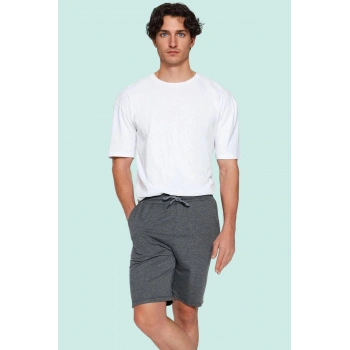 Erkek Basic Şort Lastikli Bel Kısa Boy Rahat Kalıp Günlük Kombinler İçin Dayanıklı Malzeme
