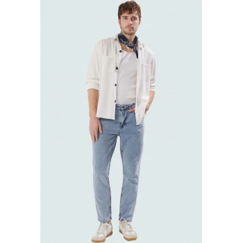 Erkek Denim Kot Pantolon Pamuk Relaxed Fit Günlük Kullanım Hafta Sonu Yaz Aylarının Vazgeçilmezi