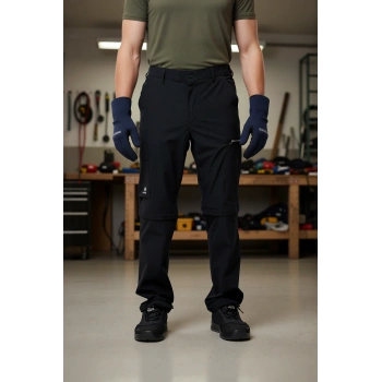 Erkek Düz Kaki Rüzgar Geçirmez Trekking Pantolonu Erciyes Outdoor Pantolon Dönüştürülebilir