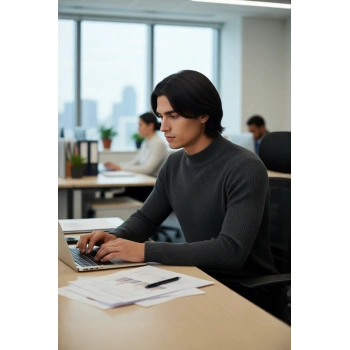 Erkek Fitted Dik Yaka Uzun Kol Triko Kazak Günlük Şıklık ve Konfor İçin İdeal Seçim Kaliteli