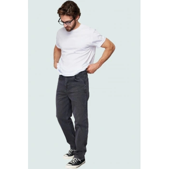 Erkek Geniş Paça Denim Kot Pantolon Casual Baggy Kalıp Günlük Kullanım Yaz Aylarının Vazgeçilmezi