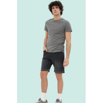 Erkek Günlük Kombinlere Uygun Denim Şort; Slim Fit Dar Paça Pamuk Yaz Aylarının Vazgeçilmezi