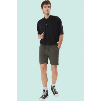 Erkek Günlük Kullanım Boru Paça Şort Nefes Alan Pamuklu Kumaş Hafta Sonu Dayanıklı Malzeme