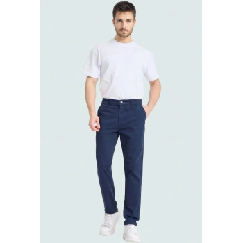 Erkek Günlük Kullanım İçin Straight Kalıp Chino Pantolon Esnek Gabardin Kumaş Modern Tasarım