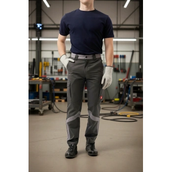 Erkek İş Pantolonu Çok Cepli Dayanıklı Gabardin Kumaş Pyrus Rahat Ergonomik Tasarım