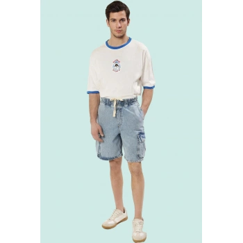 Erkek Kısa Boy Denim Şort Pamuk Renk Geniş Paça Rahat Günlük Kombinler Yaz Aylarının Vazgeçilmezi