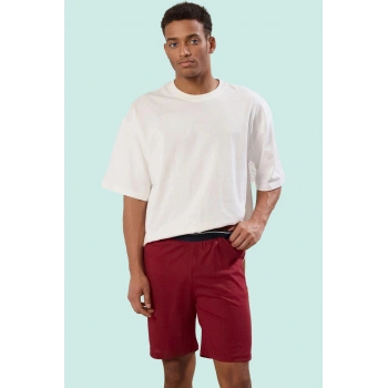 Erkek Kısa Boy Relaxed Fit Örme Şort 2li Paket Günlük Rahatlık Hafta Sonu Kaliteli Malzeme