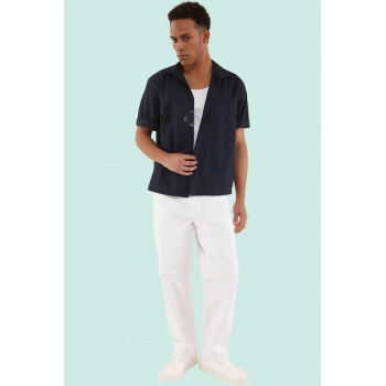 Erkek Kısa Kollu Poplin Gömlek Pamuk Günlük Kullanım için Rahat Yaz Aylarının Vazgeçilmezi