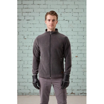 Erkek Kışlık Polar Mont Fermuarlı Isıtıcı İş Güvenliği Galanthus Sıcak Tutan Rahat Ceket