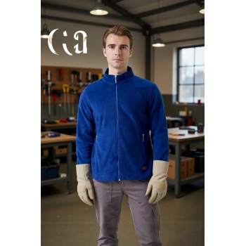 Erkek Kışlık Polar Mont Fermuarlı Isıtıcı İş Güvenliği Galanthus Sıcak Tutan Rahat Ceket