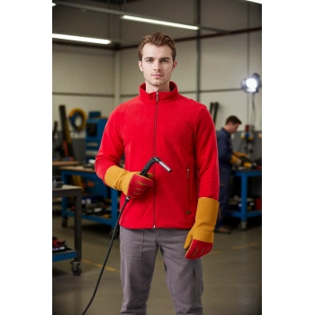 Erkek Kışlık Polar Mont Fermuarlı Isıtıcı İş Güvenliği Galanthus Sıcak Tutan Rahat Ceket