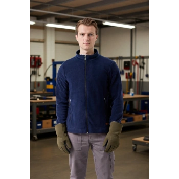 Erkek Kışlık Polar Mont Fermuarlı Isıtıcı İş Güvenliği Galanthus Sıcak Tutan Rahat Ceket