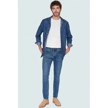 Erkek Koleksiyonu Pamuk Denim Pantolon Dar Kesim Günlük Stil Yaz Aylarının Vazgeçilmezi