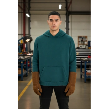 Erkek Kordonsuz Hoodie Kapüşonlu Sweatshirt Rahat Spor Tarz Giyime Uygun Sweat