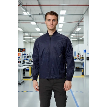 Erkek Monchler Naylon Bomber Ceket Mevsimlik Morino Jacket Fermuarlı Şık Tasarım Kumaş Rahat