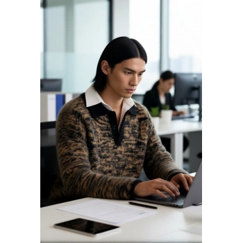 Erkek Oversize Basic Triko Kazak Polo Yakasıyla Soğuklarda Şık ve Rahat Bir Deneyim Sunar Kaliteli