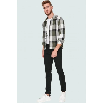 Erkek Pamuk Regular Skinny Fit Kot Pantolon Esnek Rahat Günlük Kullanım İçin Modern Tasarım