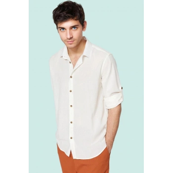 Erkek Pamuklu Gömlek Casual Şıklık Regular Fit Yazlık Günlük Kullanım Yaz Aylarının Vazgeçilmezi