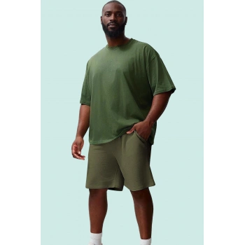 Erkek Pamuklu Rahat Şort Büyük Beden Regular Boru Paça Yaz Günlük Kullanım Kaliteli Malzeme