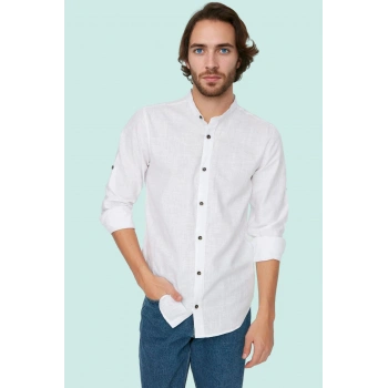 Erkek Pamuklu Slim Fit Hakim Yaka Gömlek Yazın Rahatlığı ve Şıklığı Yaz Aylarının Vazgeçilmezi