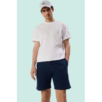 Erkek Pamuklu Şort Normal Bel Crinkle Dokuma Rahat Günlük Stil Hafta Sonu Kaliteli Malzeme