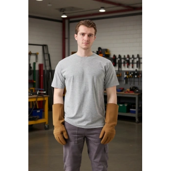 Erkek Pamuklu Tişört Yazlık Nefes Alabilir Herba Basic shirt Rahat Kesim