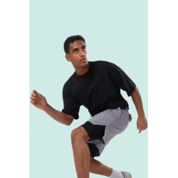 Erkek Polyester Micro Dokuma Şort Normal Bel Kısa Boy Straight Siluet Günlük Kullanım İçin Rahat