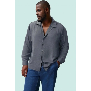 Erkek Regular Fit Apaş Yaka Uzun Kollu Gömlek Günlük Stil Hafta Sonu Yaz Aylarının Vazgeçilmezi