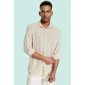 Erkek Regular Fit Çizgili Dokuma Gömlek Pamuk Günlük Ve İş Hayatı Yaz Aylarının Vazgeçilmezi