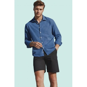 Erkek Regular Fit Pamuklu Gömlek Düz Desen Yaz Aylarının Vazgeçilmezi Stilin Buluştuğu Yer