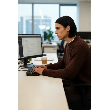 Erkek Regular Kalıp Bisiklet Yaka Dokulu Triko Kazak Casual Günlük Stilinize Rahat Dokunuş