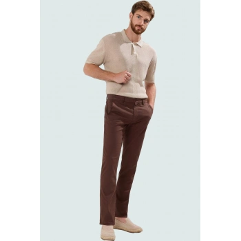 Erkek Slim Fit Uzun Boy Chino Pantolon Esnek Gabardin Kumaş Günlük Kullanım Modern Tasarım