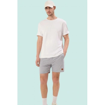 Erkek Spor Şort Melanj Nefes Alan Kumaş Rahat Kesim Yaz Aylarının Vazgeçilmezi Günlük Kullanım