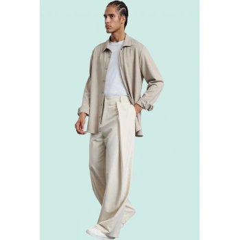 Erkek Uzun Kollu Dokuma Gömlek Rahat Kalıp Günlük Kullanım İçin Yaz Aylarının Vazgeçilmezi