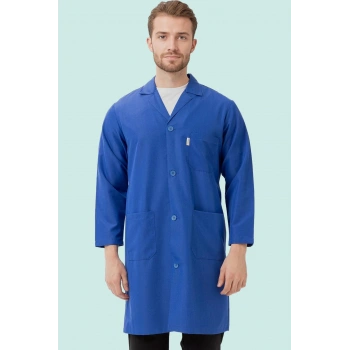 Erkek Uzun Kollu İş Önlüğü 75 Polyester OEKOTEX Vanessa Önlük Yaka Rahat