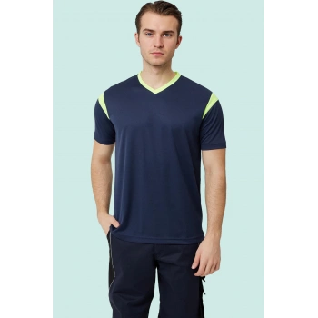 Erkek V Yaka Nefes Alan TShirt Allium Tişört Alabilir Esnek Şık İş Günlük İçin