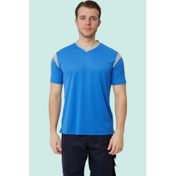 Erkek V Yaka Nefes Alan TShirt Allium Tişört Alabilir Esnek Şık İş Günlük İçin