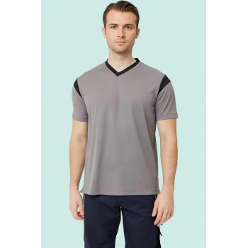 Erkek V Yaka Nefes Alan TShirt Allium Tişört Alabilir Esnek Şık İş Günlük İçin