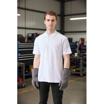 Erkek Yazlık Polo Tişört Açık 100 Pamuk Galanthus shırt