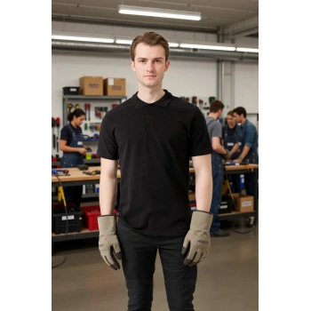 Erkek Yazlık Polo Tişört Açık 100 Pamuk Galanthus shırt