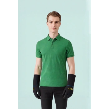 Erkek Yazlık Polo Tişört Açık 100 Pamuk Galanthus shırt