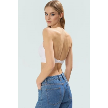 Fitted Denim Straplez Bluz %100 Pamuk Yazlık Tasarım Şık Görünüm Konforlu Kesim Özenle Seçilmiş