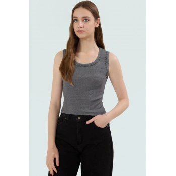 Havuz Yaka Fitted Vücut Oturan Bluz Rejenere Kaşkorse Yazlık Konforlu Kesim Rahat Kullanım