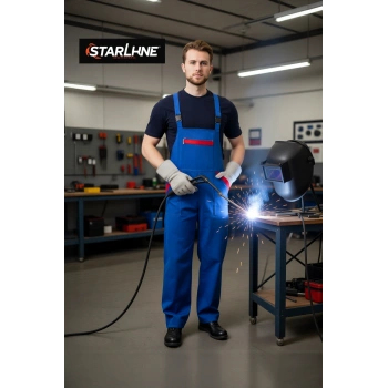 İş Güvenliği Tulumu Koyu Detaylı Gabardin Nandina Bahçıvan Tulum Konforlu Şık Kıyafeti