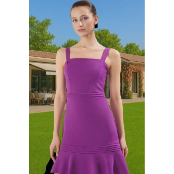 Kadın A Kesim Mini Elbise Polyester Karışımlı Dokuma Yazlık Günlük Dayanıklı Malzeme Mükemmel Uyum