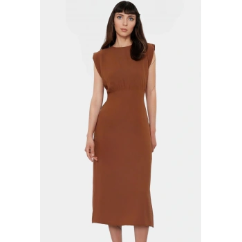 Kadın A line Midi Boy Polyester Dokuma Elbise Yaz Mevsimi İçin Yüksek Kalite Konforlu Kesim