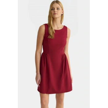 Kadın A Line Mini Elbise 87% Polyester 13% Elastan Yazlık Modern Stil Özel Tasarım Şık Görünüm